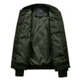 thumbnail image 3 of Miluxas Men’s Lightweight Casual Jackets Varsity Bomber Jacket Coat with Zipper Army Green, 3 of 4