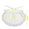 thumbnail image 3 of Waist Apron Kitchen Cooking Restaurant Cotton Bistro Half Aprons With Pockets For Girl Woman, 3 of 5