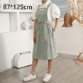 thumbnail image 2 of Vintage Cute Apron Dress Cross Back Pinafore Apron for Women with Pockets for Cooking Painting, 2 of 5