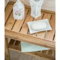 thumbnail image 5 of Kinbor Bamboo Shower Bench Bath Spa Seat with Storage Shelf Organizer Stool, 5 of 6