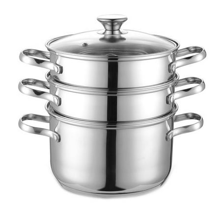 Cook N Home Double Boiler and Steamer Set, Stainless