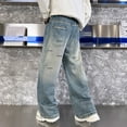thumbnail image 4 of XIYON Boys Baggy Jeans Casual Pants Autumn Loose Fit Denim Comfortable Trousers For Kids Youth Wide Leg Long Pants Streetwear 7-8 Years, 4 of 6