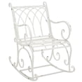 thumbnail image 4 of SAFAVIEH Medrano Outdoor Patio Rocking Chair, Antique White, 4 of 11