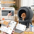 thumbnail image 6 of Famistar Automatic Cat Litter Box Self Cleaning, 100+15L Large Size Litter Box, 2.4G WiFi APP Control, Odor Removal, Safety Protection with Litter Mat & Liner, 6 of 9