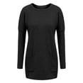 thumbnail image 2 of Gvmfive Women's Side Pockets Long Sleeve Round Neck Pullover Casual Tunic Tops, 2 of 4