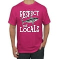 thumbnail image 2 of Wild Bobby Respect The Locals Save Our Oceans Shark Animal Lover Men Graphic Tee, Fuschia, X-Large, 2 of 6