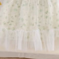 thumbnail image 4 of LOVZFMLL Girls' Summer Waist Tie Color Button Short Sleeve Round Neck Dress, 4 of 9