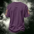 thumbnail image 5 of KLHDSF Mens Lightweight Breathable Halloween Graphic Top Short Sleeve Crewneck Casual Daily T-Shirt Purple L, 5 of 5