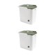 thumbnail image 2 of Bote de basura colgante Bearachild 9L Blanco Verde 2Conjunto, 2 of 6