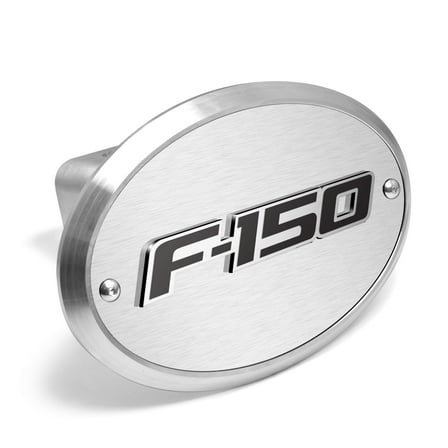 Ford F-150 2009-2014 3D Logo on Brushed Oval Billet Aluminum 2 inch Tow Hitch Cover
