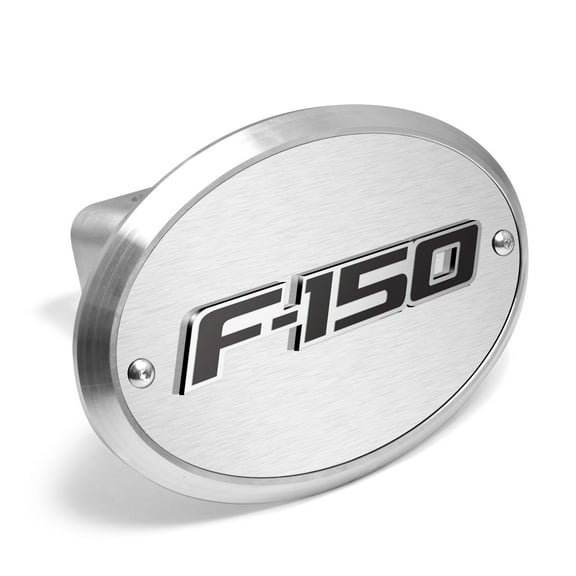 Ford F-150 2009-2014 3D Logo on Brushed Oval Billet Aluminum 2 inch Tow Hitch Cover