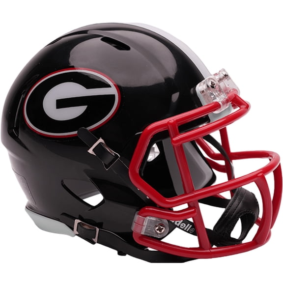 Georgia Bulldogs Black Riddell NCAA Speed Mini Helmet