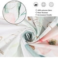 thumbnail image 4 of Spring Pink Floral Shower Curtain, Weighted Bottom Sage Green Eucalyptus Leaf Watercolor Botanical Plants with Gold Branches Fabric Bathroom Curtain Home Decor Waterproof Washable with 12 Hooks, 4 of 6