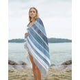thumbnail image 2 of Blue Nordic Style Stripes Beach Towels Oversized Super Absorbent, Blue Gray Texture Lightweight Bath Towel Quick Dry Sets For Bathroom/Pool/Rv Camping/Beach Play/Gym Room/Picnic 23"x47", 2 of 8