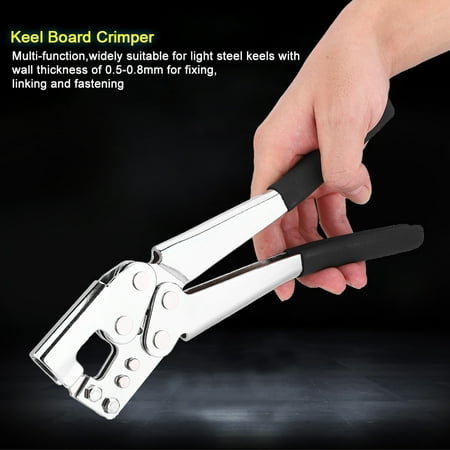 

Tebru Stud Crimping Forceps Steel Fastening Work Keel Board Drywall Fastener for 0.5~0.8mm Keel Stud Forceps Stud Crimper