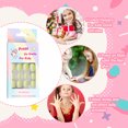 thumbnail image 5 of RAGUPEL 24Pcs Press on Nails for Kids,Gradient Yellow with Glitter Kids Nails,Adhesive Backing Does Not Damage Nails Fake Nails for Kids,Style2, 5 of 6
