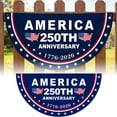 thumbnail image 4 of YaoZQ 250 Merchandise, 1 pack USA 250th Anniversary Bunting Flag 1776-2026 Patriotic Fan Banners America Semiquincentennial Independence Day Decor Blue 35 inch, 4 of 8