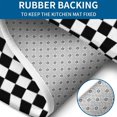 thumbnail image 4 of Black and White Checkered Pattern Bathroom Rugs Sets 3 Piece,Toilet Cover Set,Absorbent Non Slip Bathroom Mats Sets with U-Shaped Contour Rug Toilet Rug Set, 4 of 5