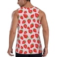 thumbnail image 3 of Easygdp Strawberries Men's Tank Top, Sleeveless Muscle T Shirts, Breathable, Quick-Dry, Loose for Gym, Running, Fitness - XX-Large, 3 of 9