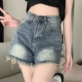 thumbnail image 4 of mfyjkho Pantalones Cortos De Entrenamiento, Vaqueros De Verano Para Mujer, Finos, De Cintura Alta, Con Bolsillos Y Pierna Ancha Pantalones Cortos Para Mujer Xxxxl, 4 of 4