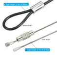 thumbnail image 2 of Candado de cable de seguridad de acero inoxidable de 1 pie y 2 mm de diámetro con cable de alambre atornillado de doble lazo negro, paquete de 8, 2 of 7