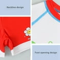 thumbnail image 6 of GYRATEDREAM Boys Two Piece Rash Guard Swimsuits Long Sleeve Rash Guard and Swim Trunks Outfit Set Toddler to Little Kid,Size 4-5 Years, 6 of 8