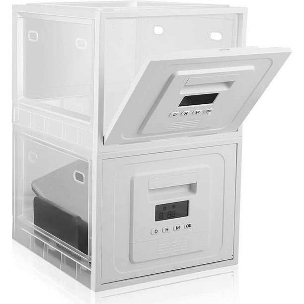 2 Pcs Timed Lock Box Locked Container Plastic Phone Lock Box With Timer