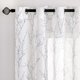 thumbnail image 3 of CHAO Cortinas de paneles con estampado de ramas, semitransparentes, suaves, elegantes, duraderas, con tratamiento decorativo, 140 x 213 cm (largo x alto), color azul, 3 of 5