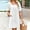 White, variant on Ladies Fashion Casual Short Sleeves Solid Color Dress Dress Vacation Beach Dress Summer Beach Dress Daytime Dresses for Women Casual Button Front Dress Dresses for Women Midi Length Smocked Dresses