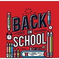thumbnail image 4 of Back In School Adult Red Crew Neck Short Sleeve Tee-XXL, 4 of 4