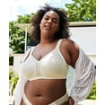 thumbnail image 6 of Wingslove Women's Full Coverage Plus Size Bra Non Padded Wireless Minimizer Bra, Ivory 44D, 6 of 7