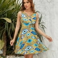 thumbnail image 7 of Greek Mati Mataki - Matiasma Evil Eye Pattern Dress Fashion Beach Long Dresses Female Party Printed Sundress, 7 of 7