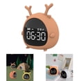 thumbnail image 3 of reloj despertador de táctil y dormir con batería recargable USB entrenador de sueño para y niñas marrón Baoblaze lindo despertador, 3 of 7