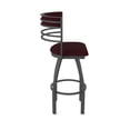 thumbnail image 4 of 860 Hunter 36" Swivel Bar Stool with Pewter Finish and Canter Bordeaux Seat and Back, 4 of 5