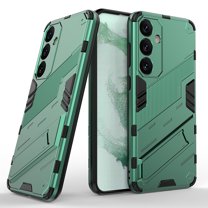 ELEHOLD Rugged Case for Samsung Galaxy S24 with Built-in Hidden Kickstand Anti-Scratch Hybrid Slim Thin Shockproof Case for Samsung S24 2024,Green