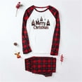 thumbnail image 2 of Odeerbi Christmas Pajamas for Family Plaid Holiday Long Sleeve Family Christmas Pajamas Matching Sets Dad Fashion Plaid Print Blouse Tops Pants Sleepwear Xmas Family Matching PJs Set Red, 2 of 6
