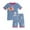 Navy, variant on Vividxx Girl Outfits Two Sets Of Children's Cartoon Print Thin Short Sleeve Short Pants Pajamas Sets With Cartoon Print 3-4 Years