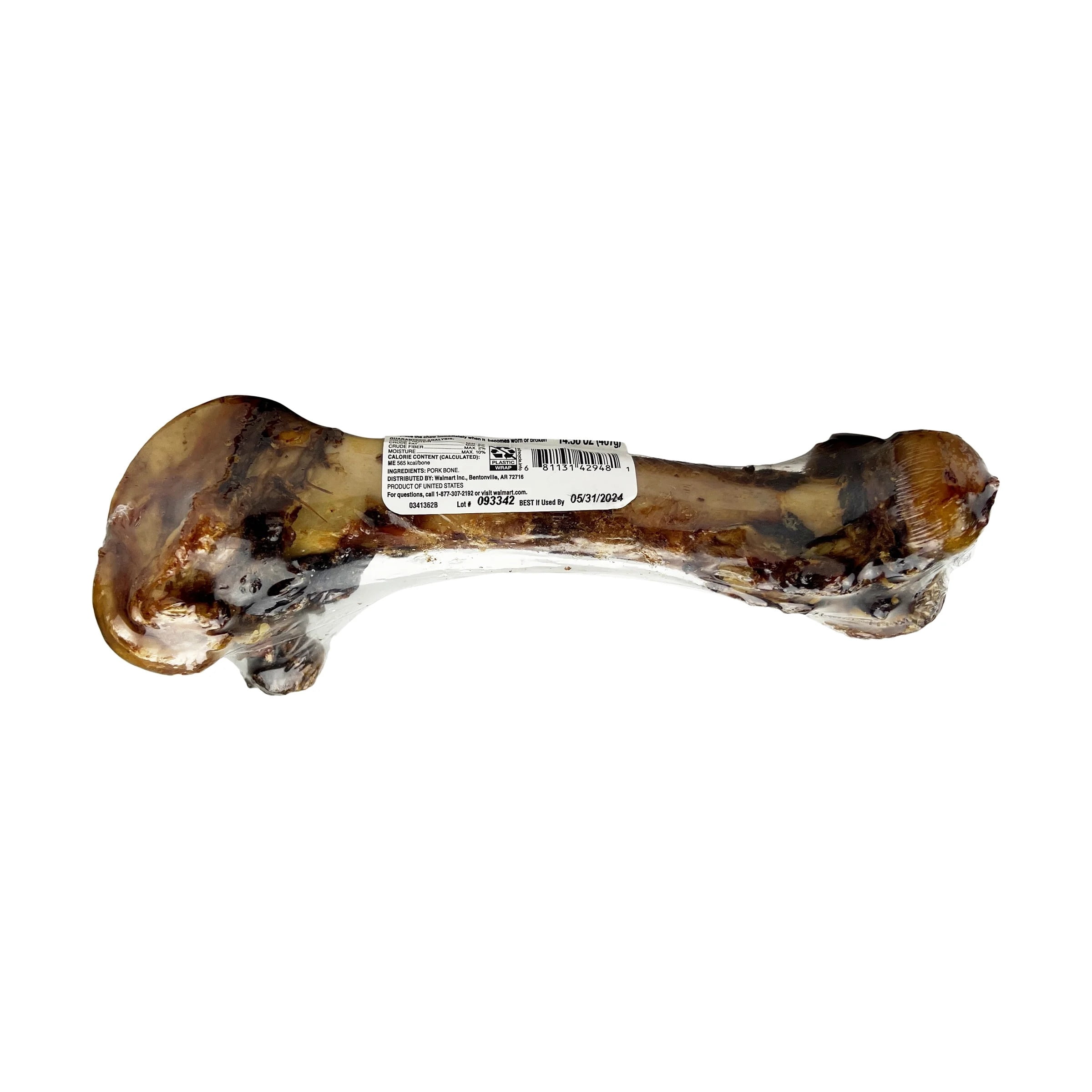 (3 pack) Ol' Roy Natural Jumbo Pork Femur Chew for Dogs, 14.38 oz, 1 Count