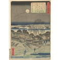 thumbnail image 3 of Andō Hiroshige 18x24 Black Modern Framed Museum Art Print Titled - Emonzaka (1862), 3 of 5