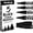 5 Black Variety, variant on White Chalk Markers Fine Tip (4 Pack 3mm) - Wet & Dry Erase Chalk Pens for Blackboard, Chalkboards, Windows, Signs, Glass, Bistro - 3mm Reversible Bullet & Chisel Point