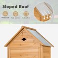 thumbnail image 3 of Wooden Storage Shed, Outdoor Storage Cabinet with 4 Shelves and Pitched Galvanized Sheet Roof, Lockable Garden Shed, Outside Tool Shed for Patio Yard Lawn Outdoor Storage Cabinet with Shelf, Wood & Me, 3 of 7