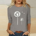 thumbnail image 2 of Graphic Tee Tops for Women 3/4 Sleeve Crewneck Cute Shirts Casual Trendy Print Blouses Casual T Shirt 2025, 2 of 6