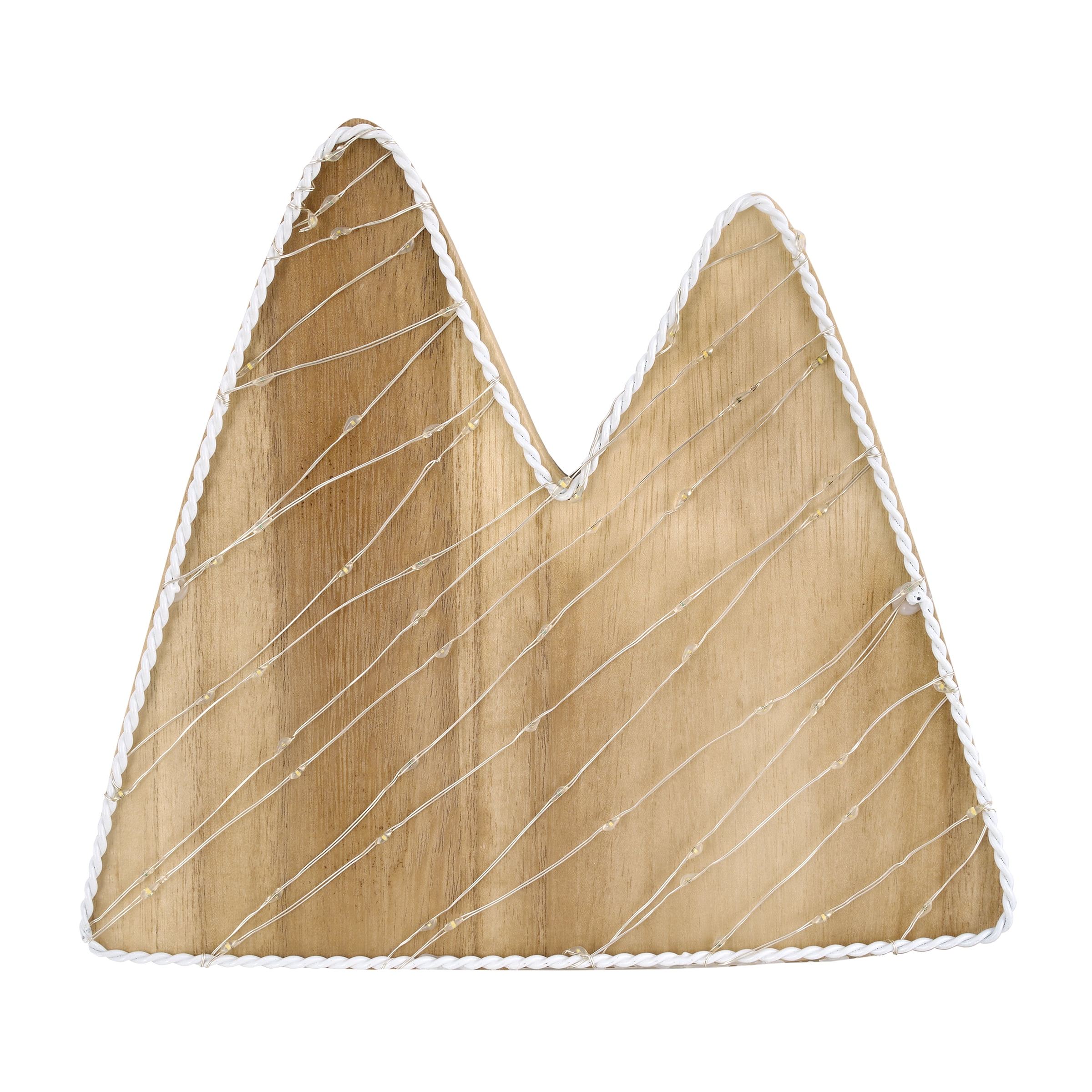 Little Love by NoJo Mountain Shaped Natural Wood Wall Décor, Nursery Wall Art