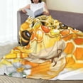 thumbnail image 5 of Yiaed Honey Bee Pattern Fleece Throw Blanket,Fleece Throw Blankets for Couch & Bed All Season Use -50"x40", 5 of 6