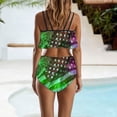 thumbnail image 4 of Trajes de Baño de Bikini de Mujer Conjunto de Cintura Alta de Vendaje de Impresión Sexy con Almohadillas de Pecho, Conjunto de Bikini de Mujer Conservador Y sin Mangas, 4 of 9