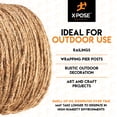 thumbnail image 2 of Manila Rope - 3 Strand Cordage Twisted Braided Rope - Thick Natural Fiber Rope for Nautical, Marine, Decorative Rope for Crafts, Porch Column, Outdoor Pole Wrap, Tree Rope Swing (1/4" 1200 Feet), 2 of 6