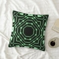 thumbnail image 4 of LNWH Decorative Pillow Covers, Green Chip Circuit Square Sofa Decorative Knit Pillow Case, 20"x20", 4 of 8