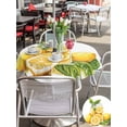 thumbnail image 6 of Outdoor Tablecloth with Umbrella Hole Zipper Lemon Round Tablecloth 54" Waterproof Outside Table Cloth Summer Fruit Watercolor Yellow Country Patio Table Cover Tablecloths for Picnic Party, 6 of 8