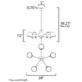 thumbnail image 4 of 25175DBZHR Maxim Lighting Carlo - 30W 5 LED Chandelier-12 Inches Tall and 28 Inches Wide, 4 of 5