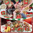 thumbnail image 4 of 350 Pcs Paper Plates and Napkins Set Disposable Dinnerware Party Supplies Tableware Serve 50 Guest Cups Knife Forks Spoon(Red,Merry Christmas), 4 of 6